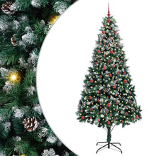 Kunstkerstboom Groen 240 cm PVC en Staal en Kunststof
