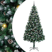 Kunstkerstboom Groen 240 cm PVC en Staal en Kunststof