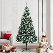 Kunstkerstboom Groen 240 cm PVC en Staal en Kunststof
