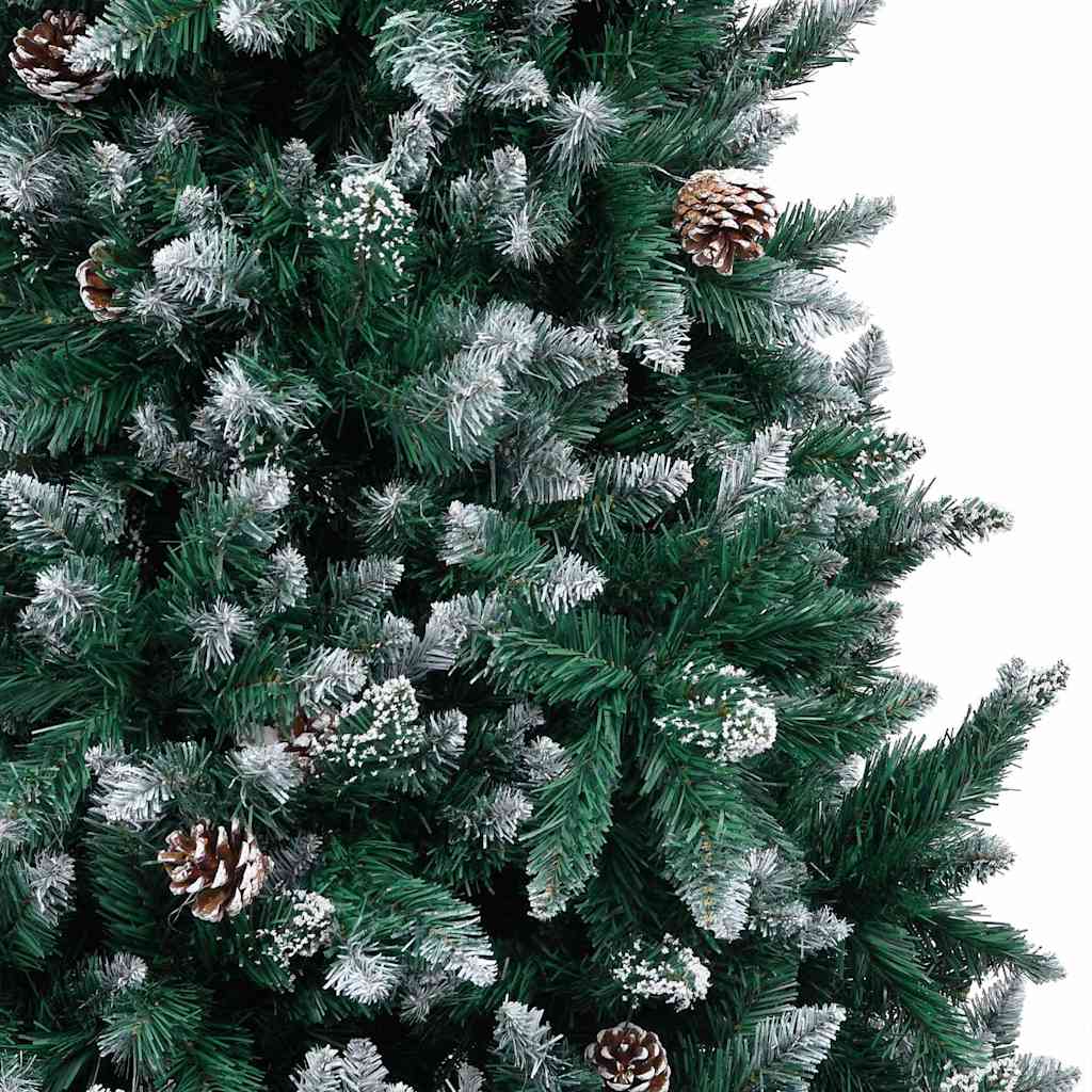 Kunstkerstboom Groen 240 cm PVC en Staal en Kunststof