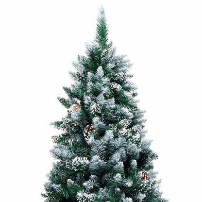 Kunstkerstboom Groen 240 cm PVC en Staal en Kunststof