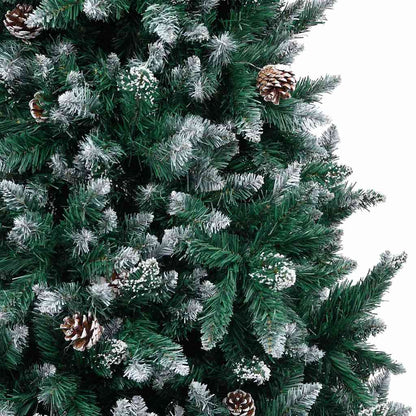 Kunstkerstboom Groen 240 cm PVC en Staal en Kunststof