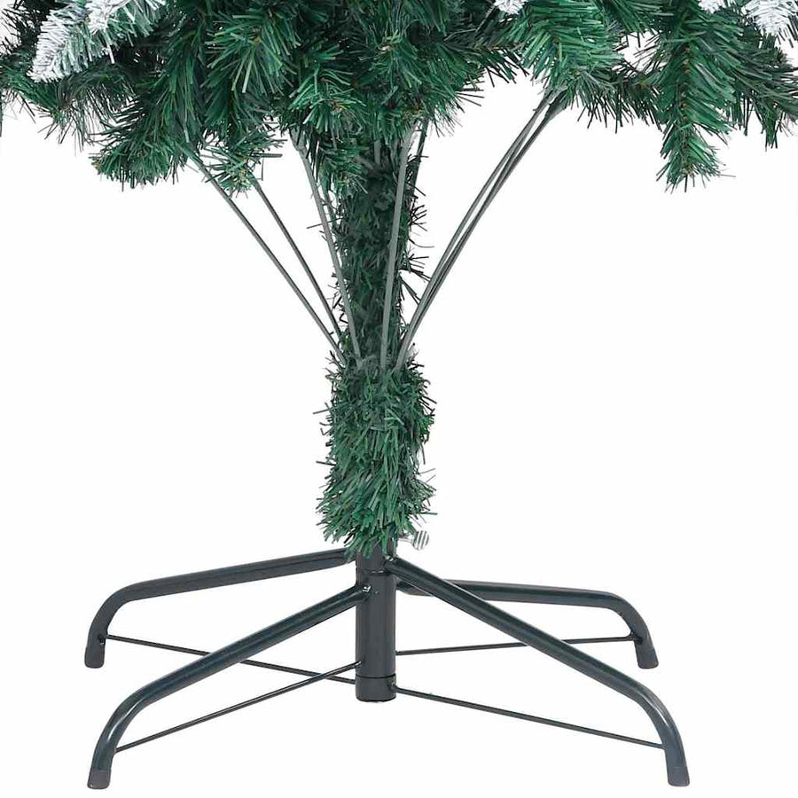 Kunstkerstboom Groen 240 cm PVC en Staal en Kunststof