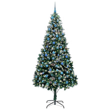 Kunstkerstboom Groen 240 cm PVC en Staal en Kunststof
