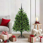 Christmas tree with 150 LED lights with stand Green 120 cm PE