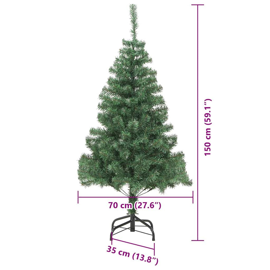 Kerstboom met 150 LED met standaard Groen 150 cm PVC