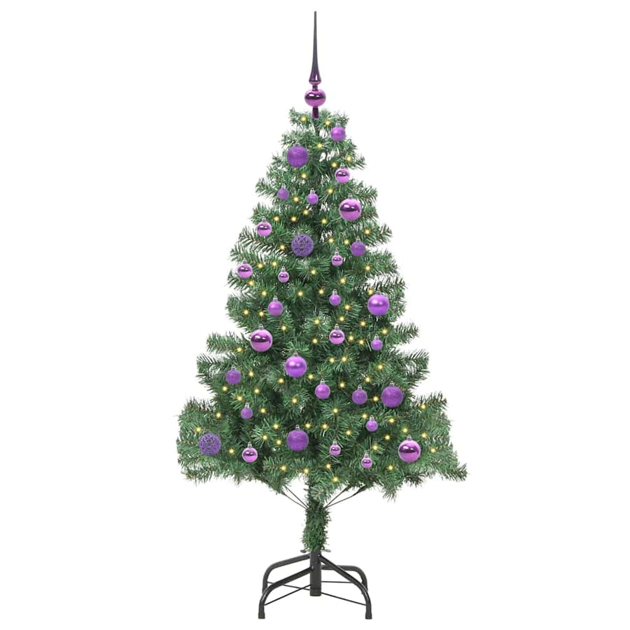 Kerstboom met 150 LED met standaard Groen 150 cm PVC