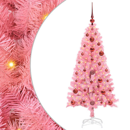Kerstboom met 150 LED met standaard Roze 120 cm PVC