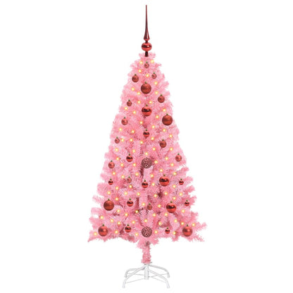 Kerstboom met 150 LED met standaard Roze 120 cm PVC
