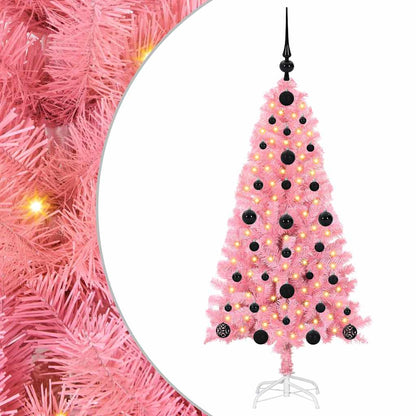 Kerstboom met 150 LED met standaard Roze 120 cm PVC