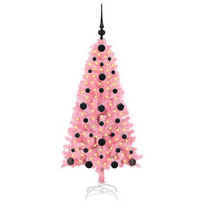 Kerstboom met 150 LED met standaard Roze 120 cm PVC