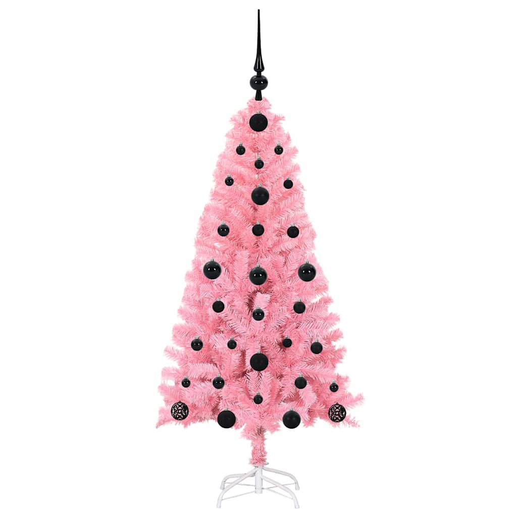 Kerstboom met 150 LED met standaard Roze 120 cm PVC