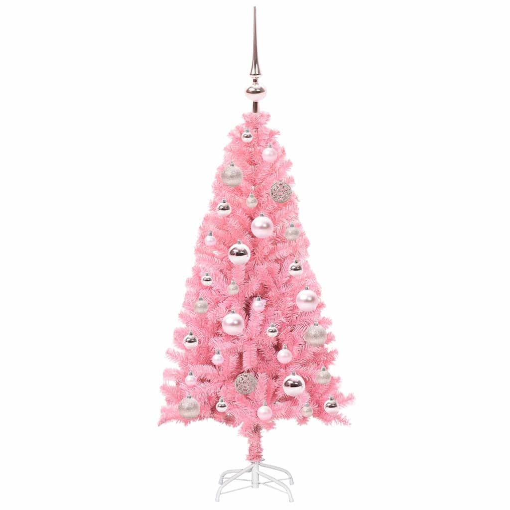 Kerstboom met 150 LED met standaard Roze 120 cm PVC