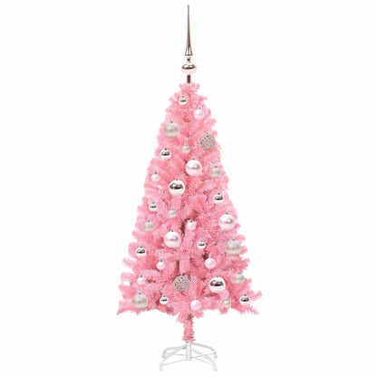 Kerstboom met 150 LED met standaard Roze 120 cm PVC
