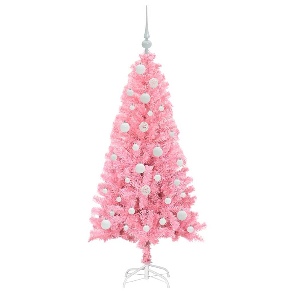 Kerstboom met 150 LED met standaard Roze 120 cm PVC