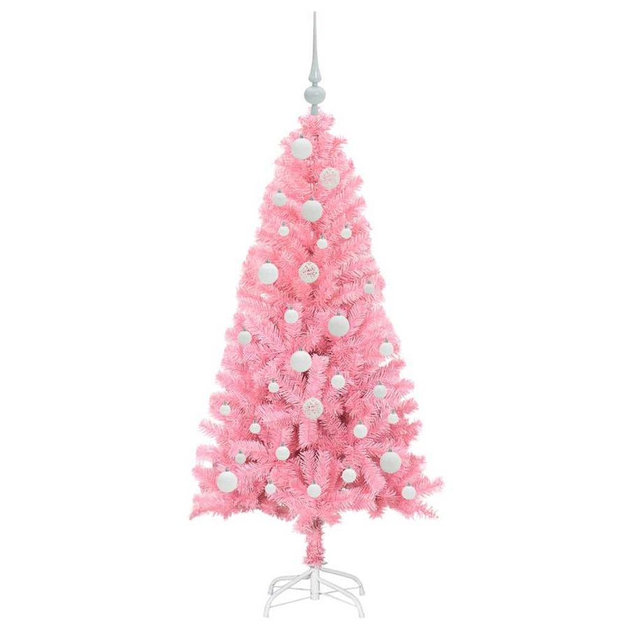 Kerstboom met 150 LED met standaard Roze 120 cm PVC