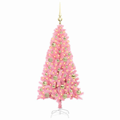 Kerstboom met 150 LED met standaard Roze 120 cm PVC