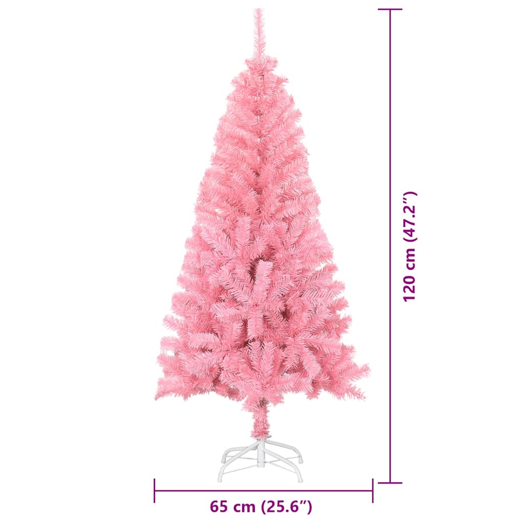 Kerstboom met 150 LED met standaard Roze 120 cm PVC