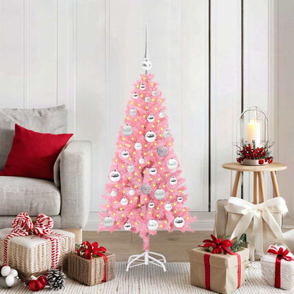 Kerstboom met 150 LED met standaard Roze 120 cm PVC
