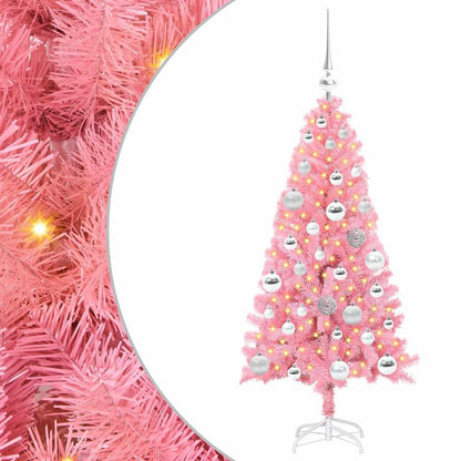 Kerstboom met 150 LED met standaard Roze 120 cm PVC