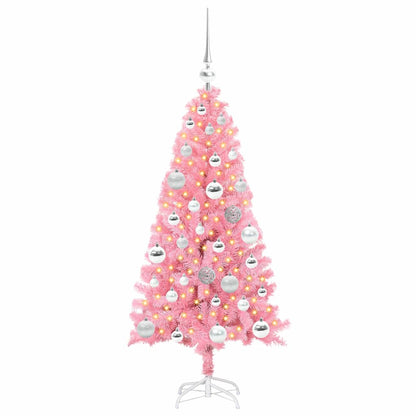 Kerstboom met 150 LED met standaard Roze 120 cm PVC