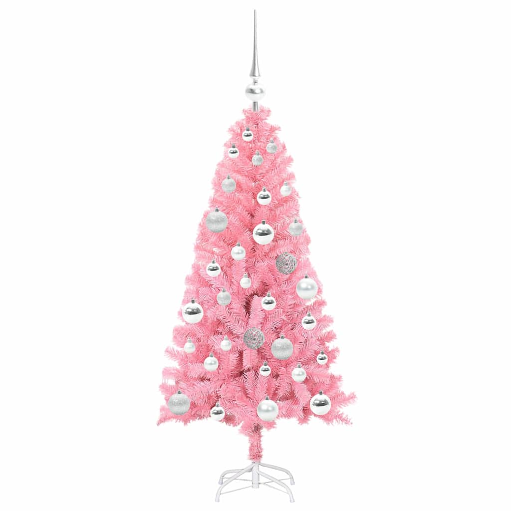 Kerstboom met 150 LED met standaard Roze 120 cm PVC