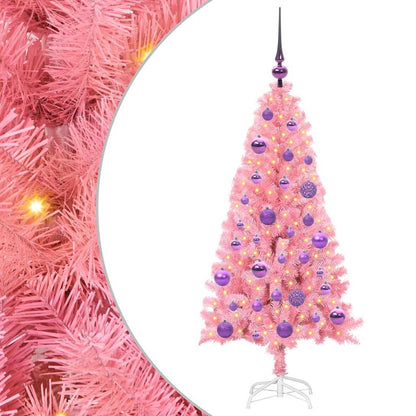 Kerstboom met 150 LED met standaard Roze 120 cm PVC