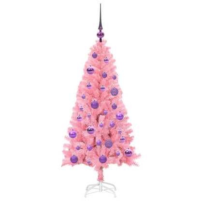 Kerstboom met 150 LED met standaard Roze 120 cm PVC
