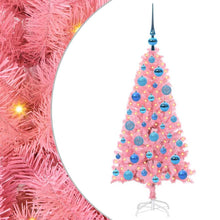 Kerstboom met 150 LED met standaard Roze 120 cm PVC