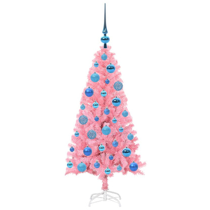 Kerstboom met 150 LED met standaard Roze 120 cm PVC