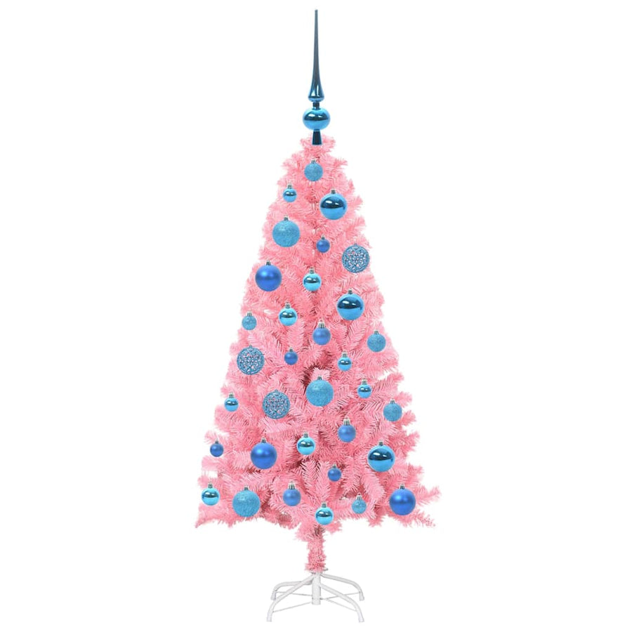 Kerstboom met 150 LED met standaard Roze 120 cm PVC