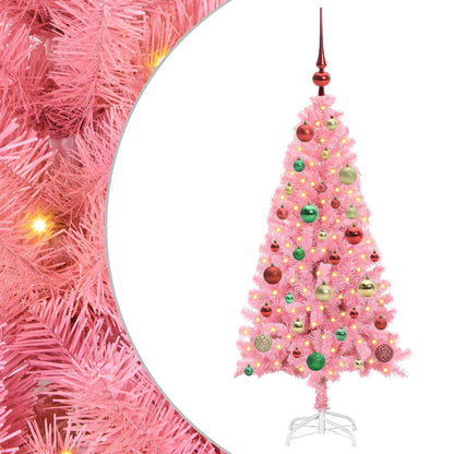 Kerstboom met 150 LED met standaard Roze 120 cm PVC