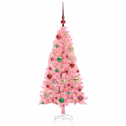 Kerstboom met 150 LED met standaard Roze 120 cm PVC