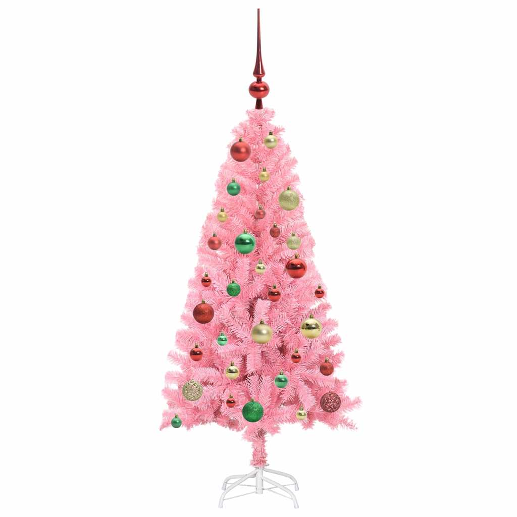 Kerstboom met 150 LED met standaard Roze 120 cm PVC