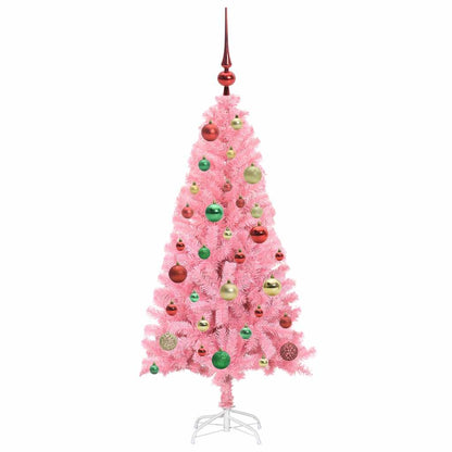 Kerstboom met 150 LED met standaard Roze 120 cm PVC