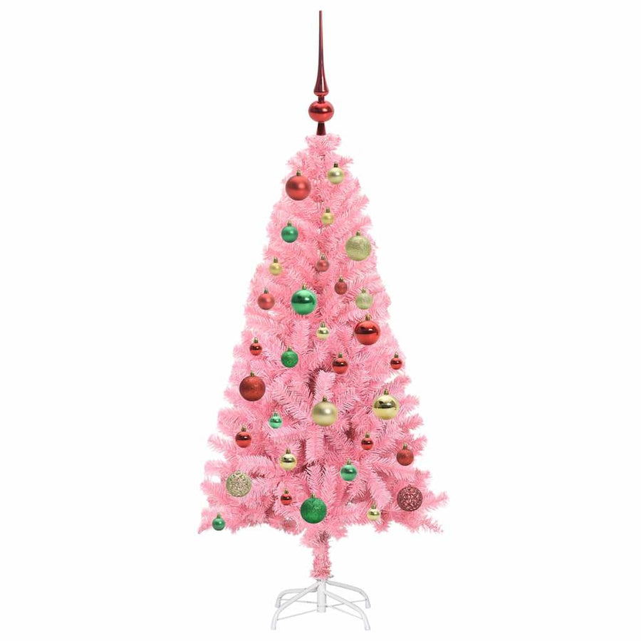 Kerstboom met 150 LED met standaard Roze 120 cm PVC