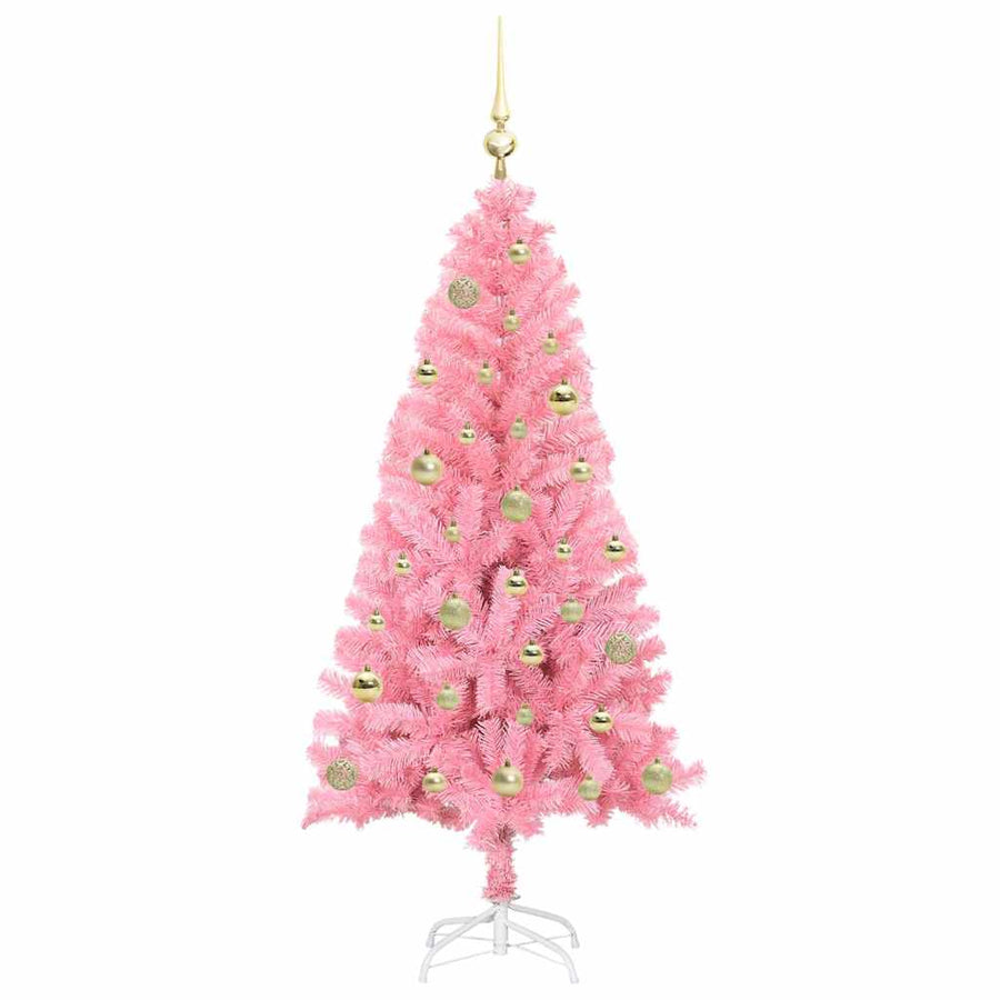Kerstboom met 150 LED met standaard Roze 150 cm PVC