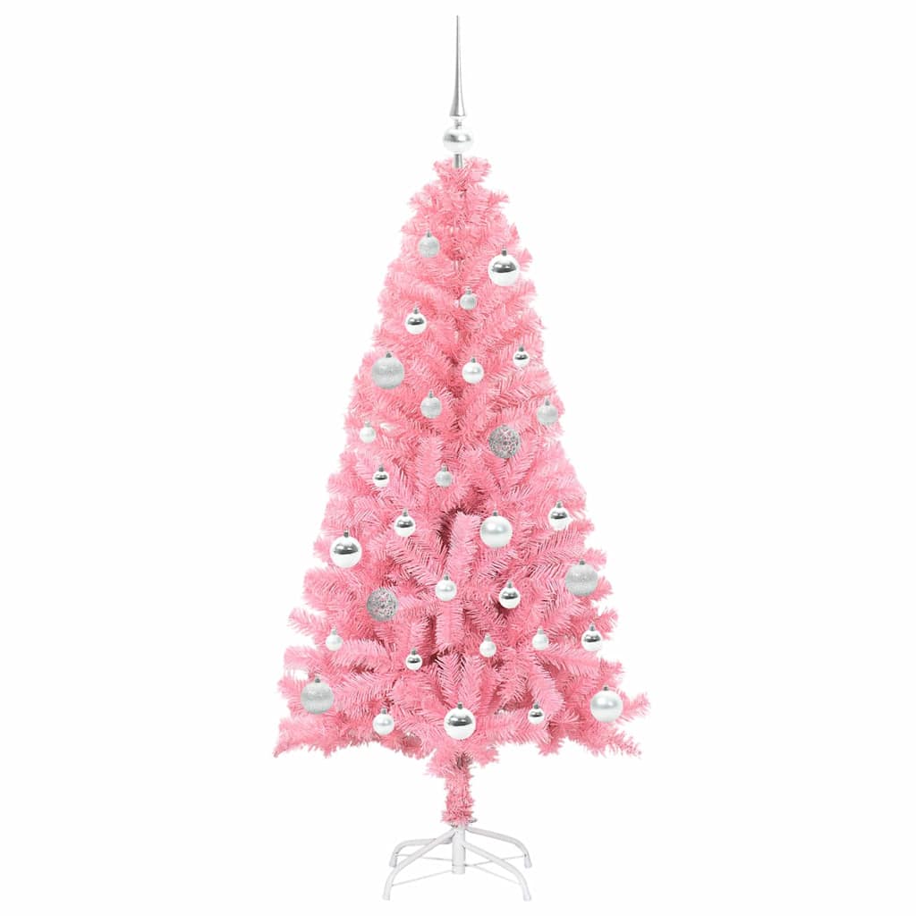 Kerstboom met 150 LED met standaard Roze 150 cm PVC