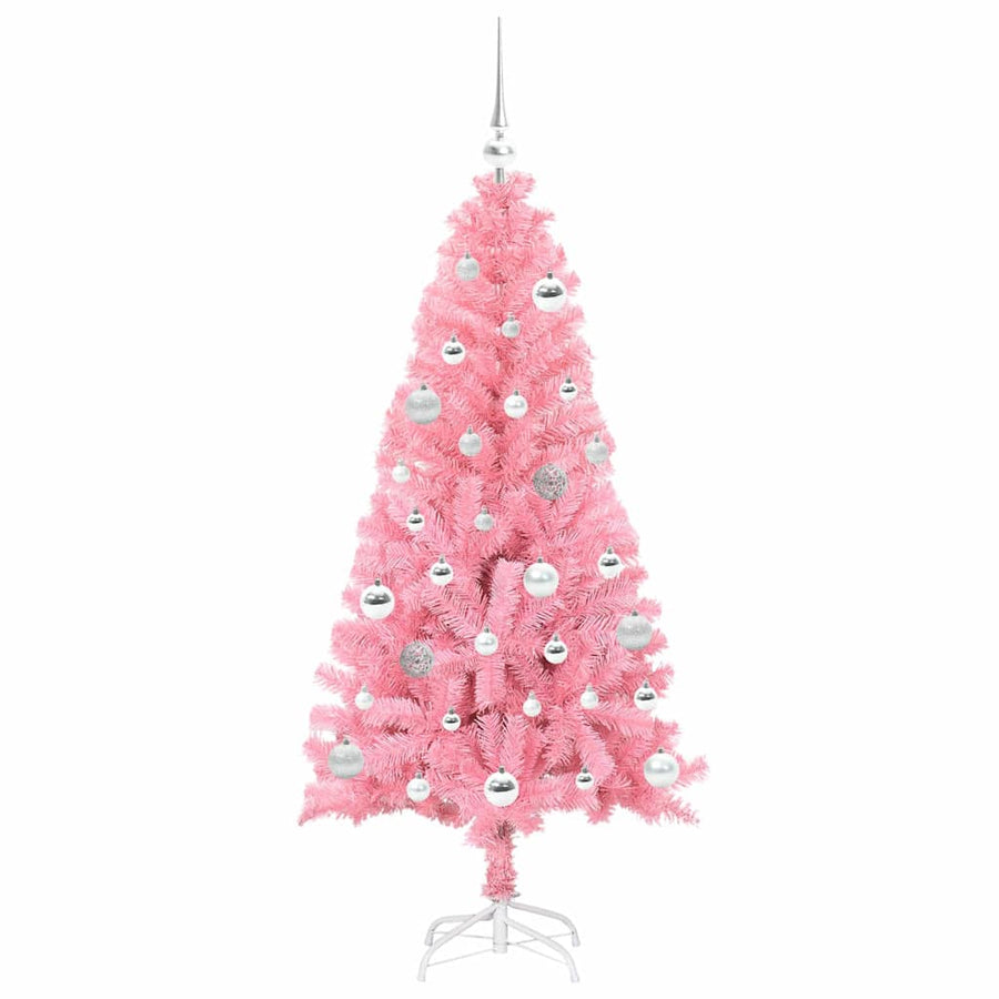 Kerstboom met 150 LED met standaard Roze 150 cm PVC