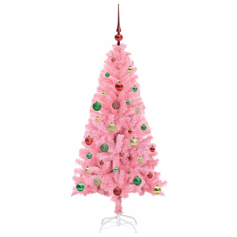 Kerstboom met 150 LED met standaard Roze 150 cm PVC