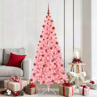 Kerstboom 180 cm roze met 300 LED en standaard