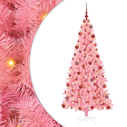 Kerstboom met 300 LED met standaard Roze 180 cm PVC