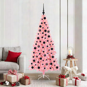 Kerstboom 180 cm roze met 300 LED PVC