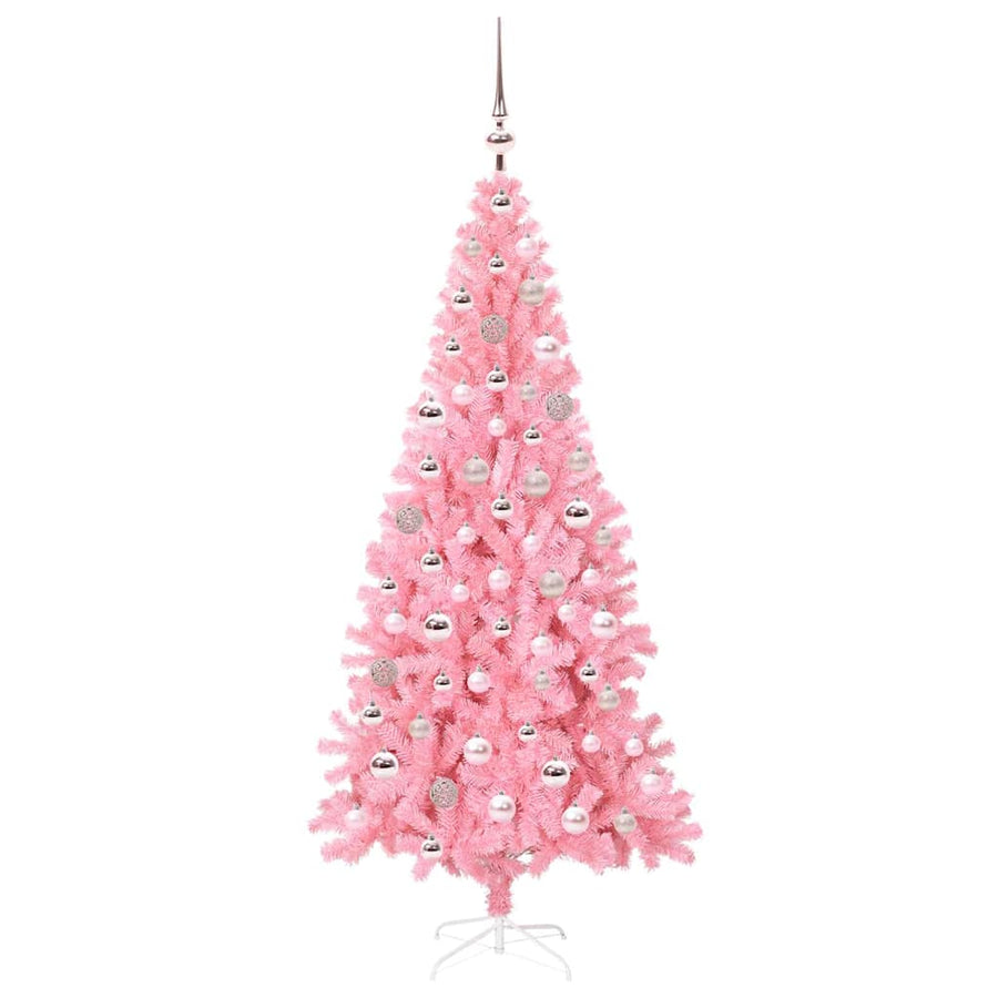 Kerstboom met 300 LED met standaard Roze 180 cm PVC