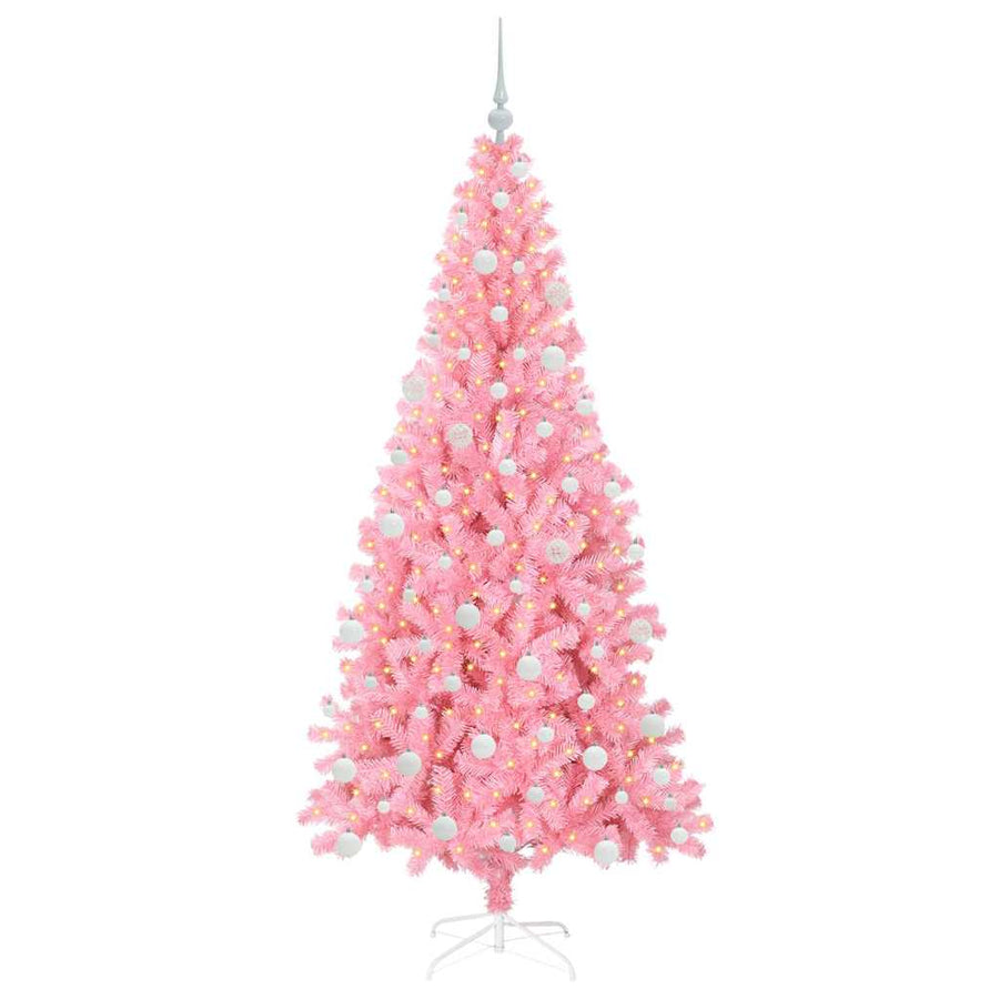 Kerstboom met 300 LED met standaard Roze 180 cm PVC