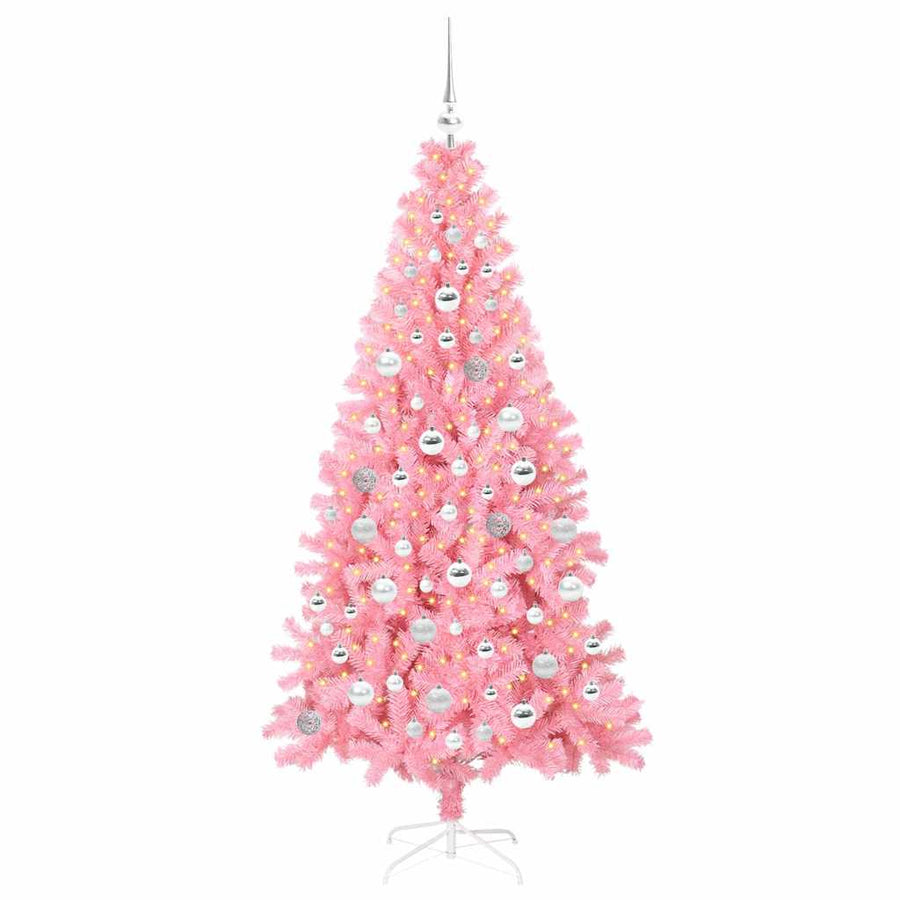 Kerstboom met 300 LED met standaard Roze 180 cm PVC