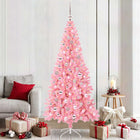 Kerstboom 210 cm roze met 300 LED en standaard