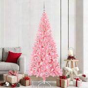 Kerstboom 210 cm roze met 300 LED en standaard