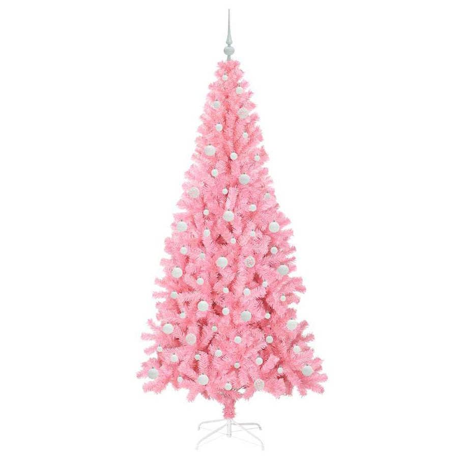 Kerstboom met 300 LED met standaard Roze 210 cm PVC