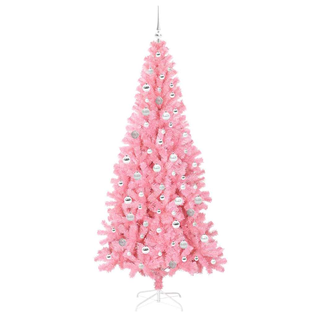 Kerstboom met 300 LED met standaard Roze 210 cm PVC